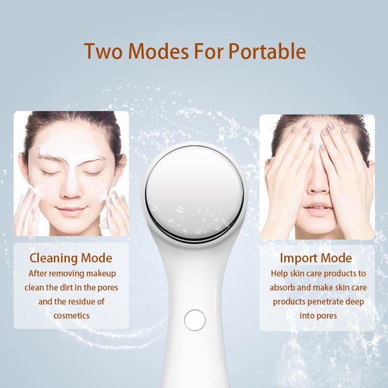 Ultrasonic Skin Scrubber Pore Cleaner 2+4 Kit Facial Ion Shovel Deep Face Cleaning Sonic Peeling Device Kit Blackhead Remover